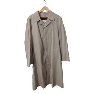 Vintage 50's London Towne Khaki Tan Zip In Fleece Lined Trench Coat Men's 44L